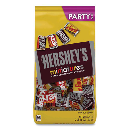 Hershey's Chocolate Miniatures Party Pack Assortment, 35.9 Oz Bag, 2 Bags/carton